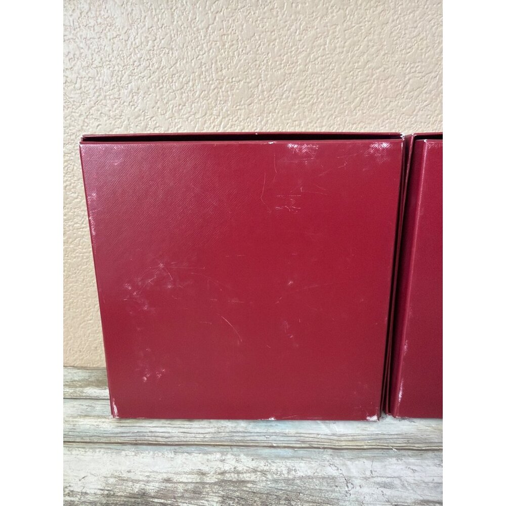 Set of 3 Cartier Red Presentation Jewelry Boxes Gold Logo - Empty - Picture 9 of 16